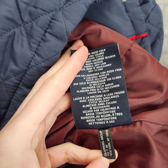 Tommy Hilfiger Quilted Zip-Up Jacket Blue Size L - Picture 7 of 11